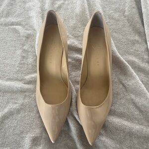 Women's Nude Patent Leather Pumps 8.5